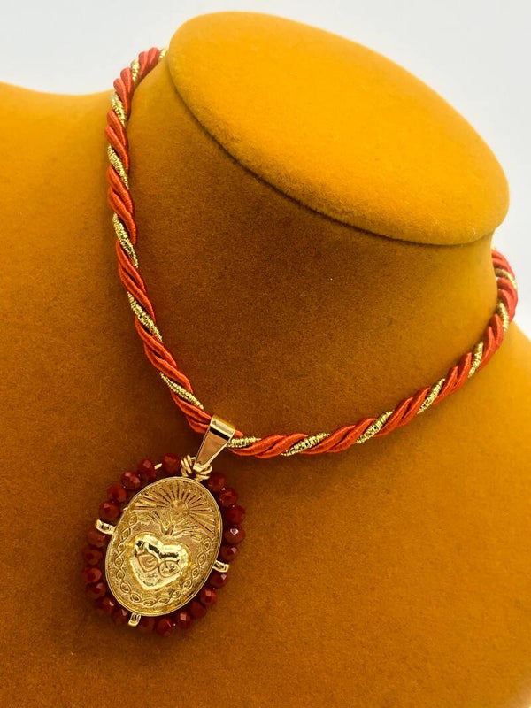 Golden heart necklace