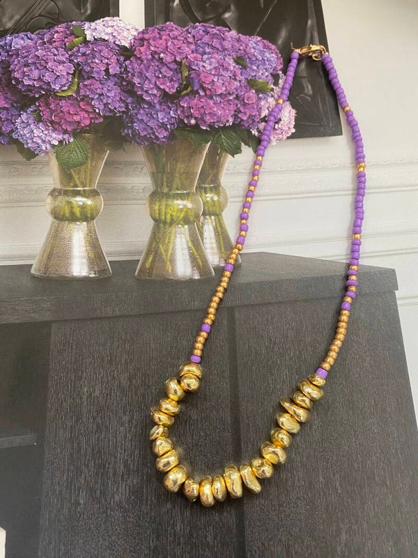 Mademoiselle ketting paars