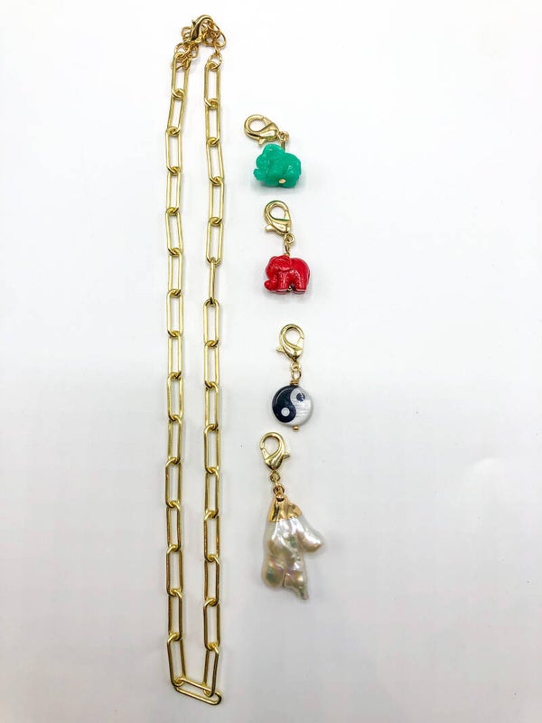 Multi charm necklace