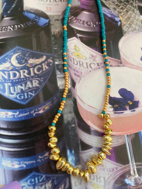 Mademoiselle ketting turqoise