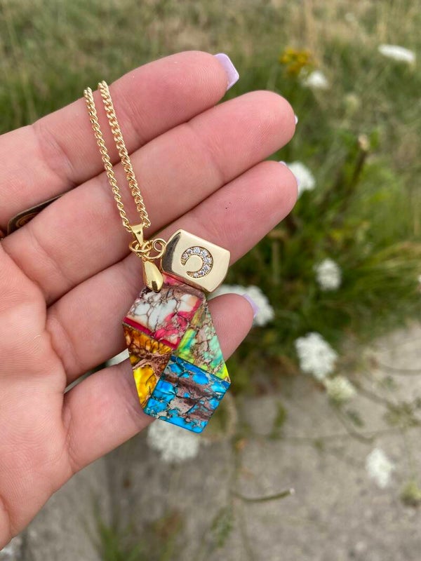 Mix stone necklace
