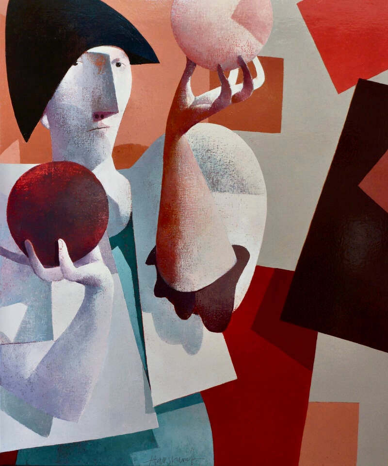 Jongleur, 120 x 100 cm