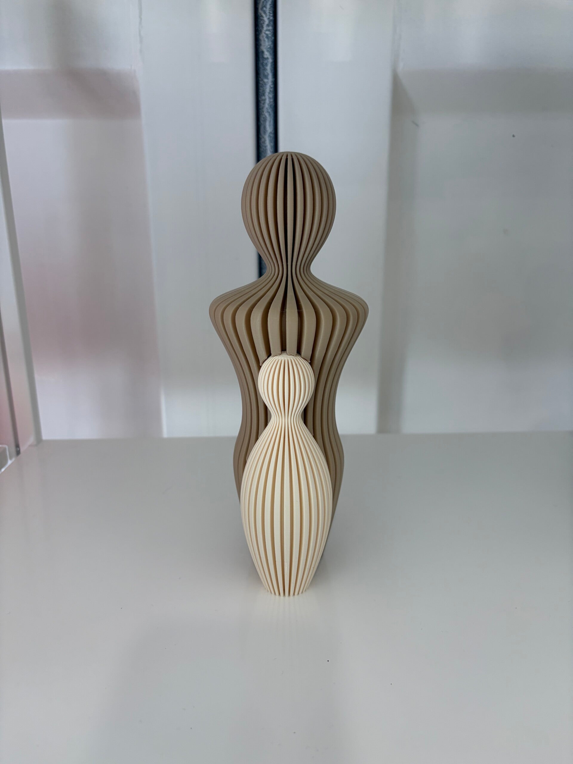 Vader met kind bone white/taupe