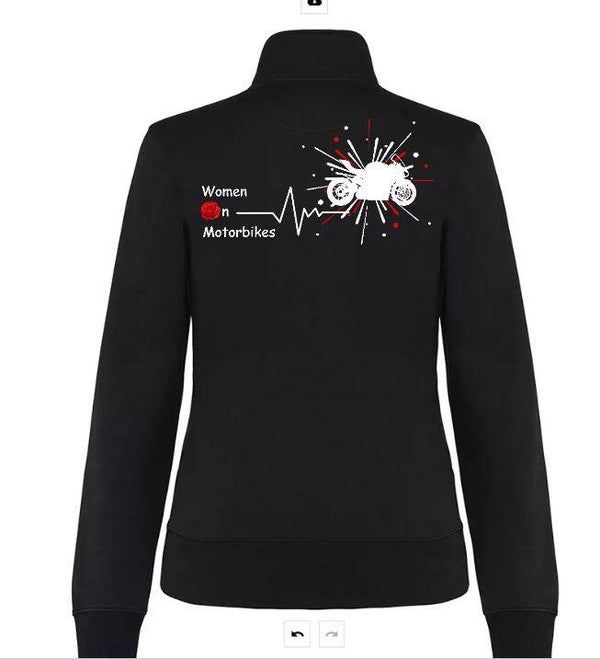 Sweatshirt met rits zwart