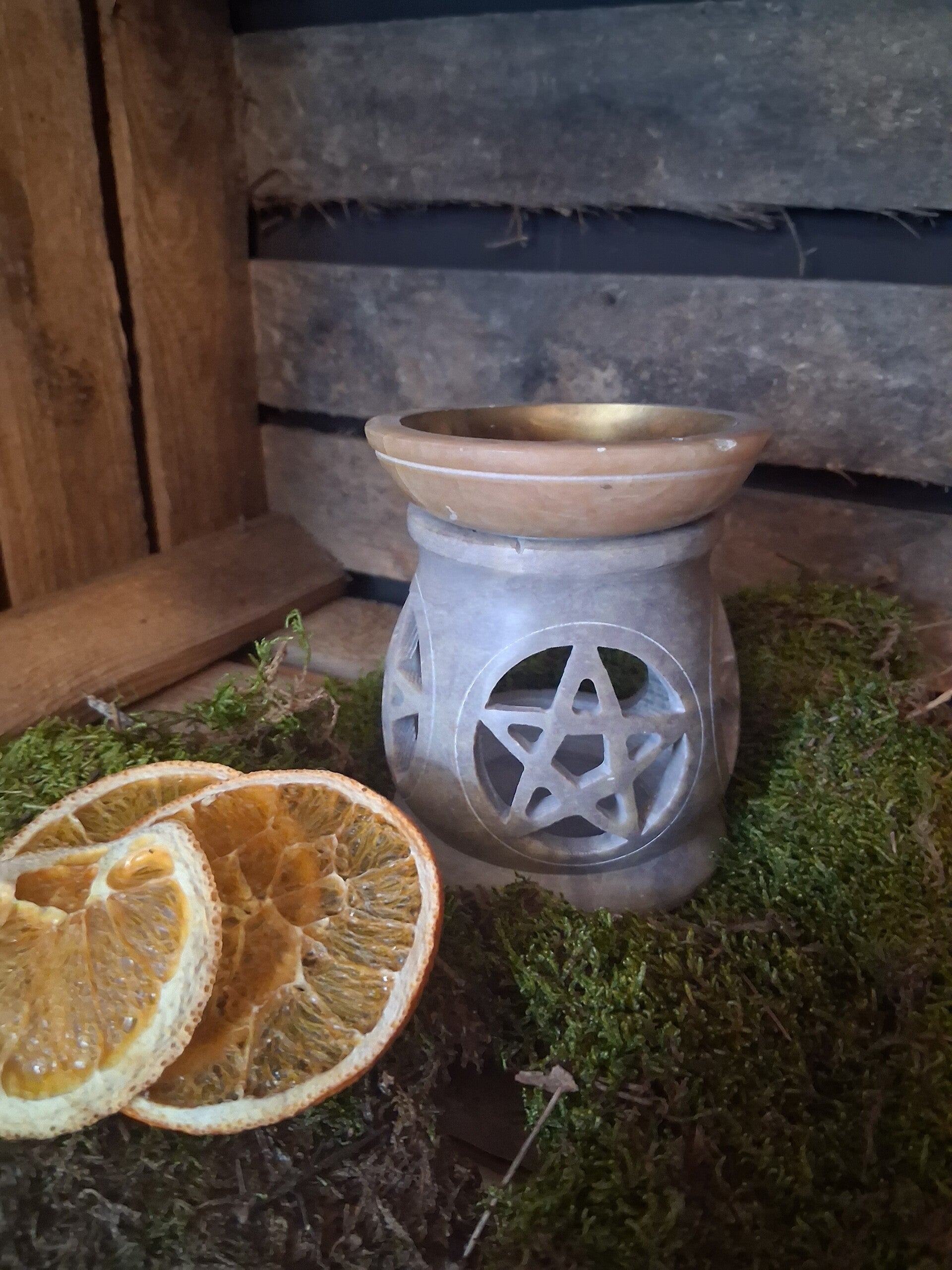 Zeepsteen Pentagram Waxwarmer