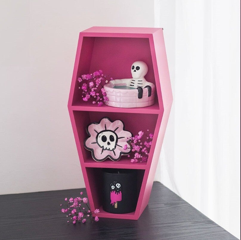 Small Pink Coffin Shelf