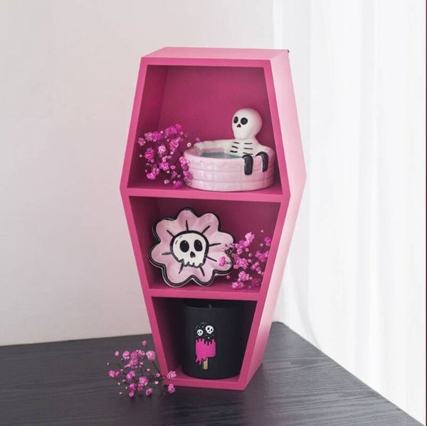 Small Pink Coffin Shelf