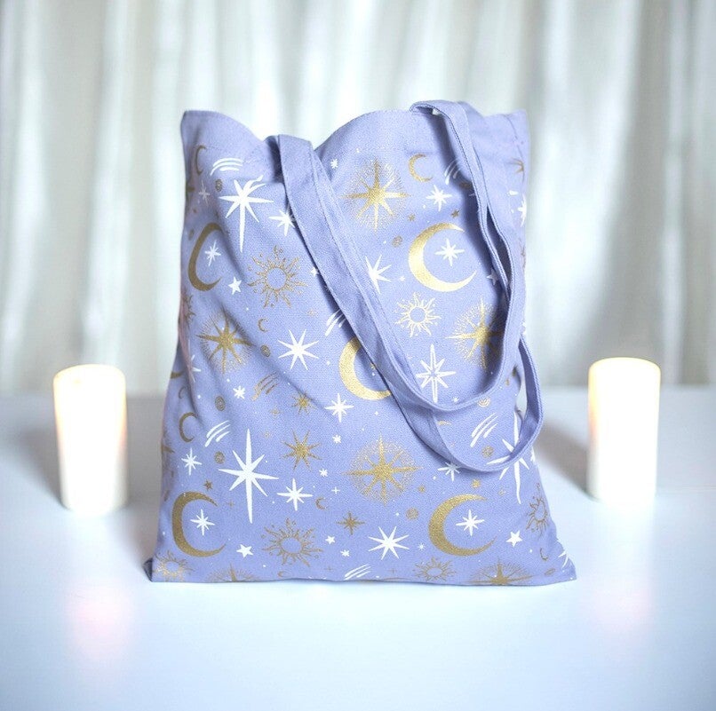 Purple Celestial Tote Bag
