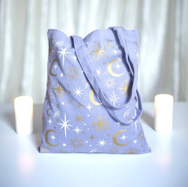 Purple Celestial Tote Bag