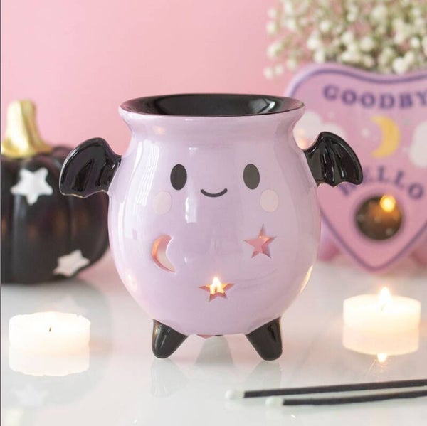 Pastel Bat Cauldron Waxwarmer