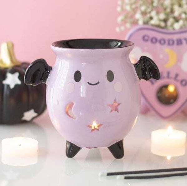 Pastel Bat Cauldron Waxwarmer