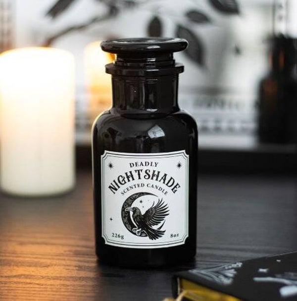 Deadley Nightshade Potion Bottle Candle