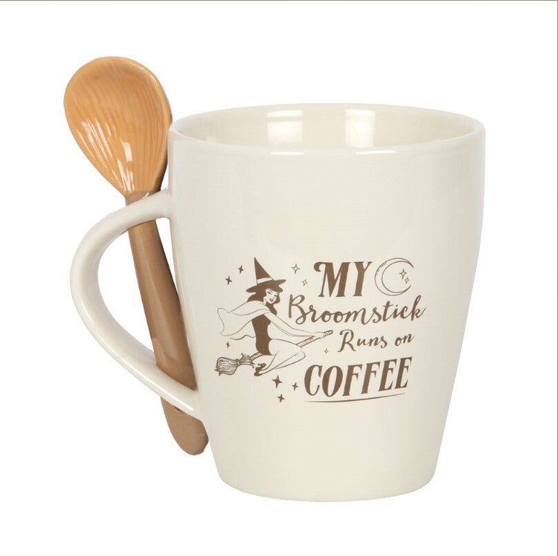 My Broomstick Runs On Coffee Mok
