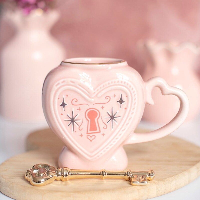 Heart Locked Mok en Sleutel Lepel