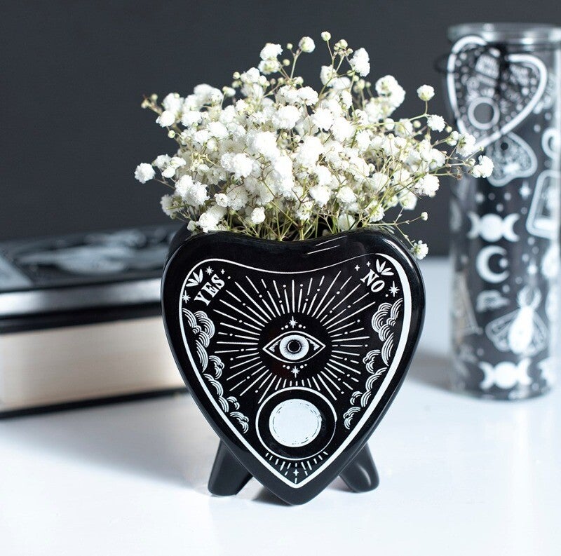 Black Planchette Flower Vase