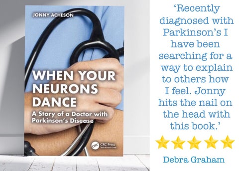 Picture of the front cover of the book 'When Your Neurons Dance a story of a doctor with Parkinson's Disease.'