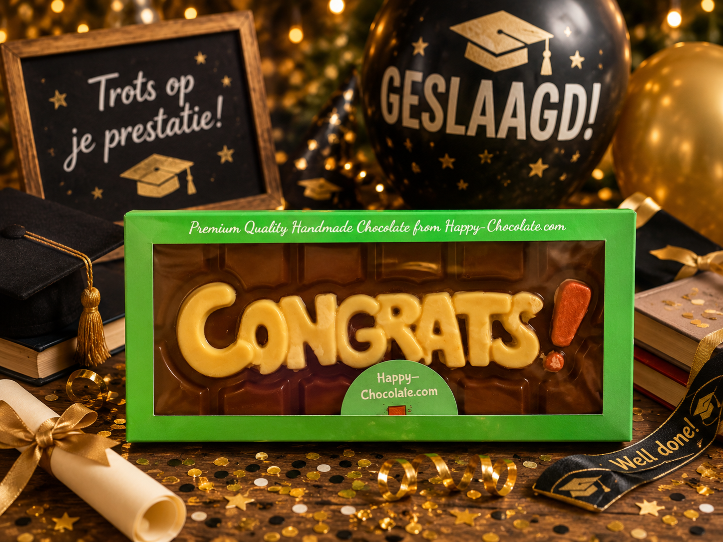 Wensreepje "Congrats"  (Gefeliciteerd)