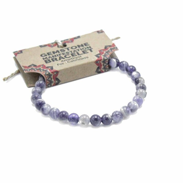 Manifestations Armband Amethyst – Ruhe & Klarheit Edelsteinarmband für innere Balance & Gelassenheit