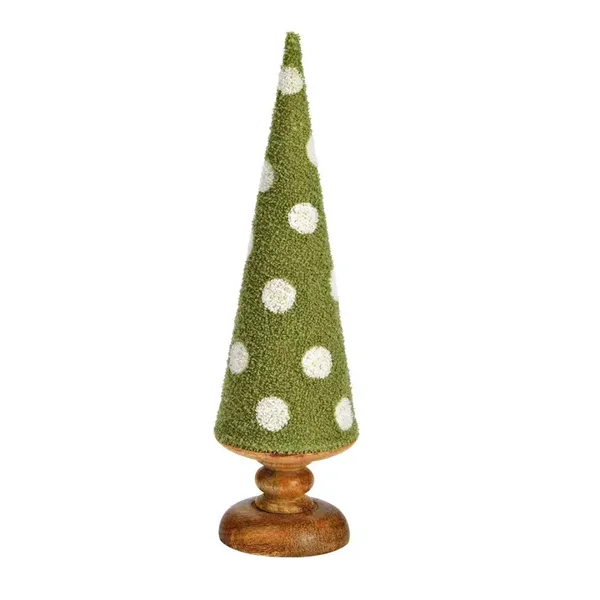 Kerstboom groen/bollen textiel