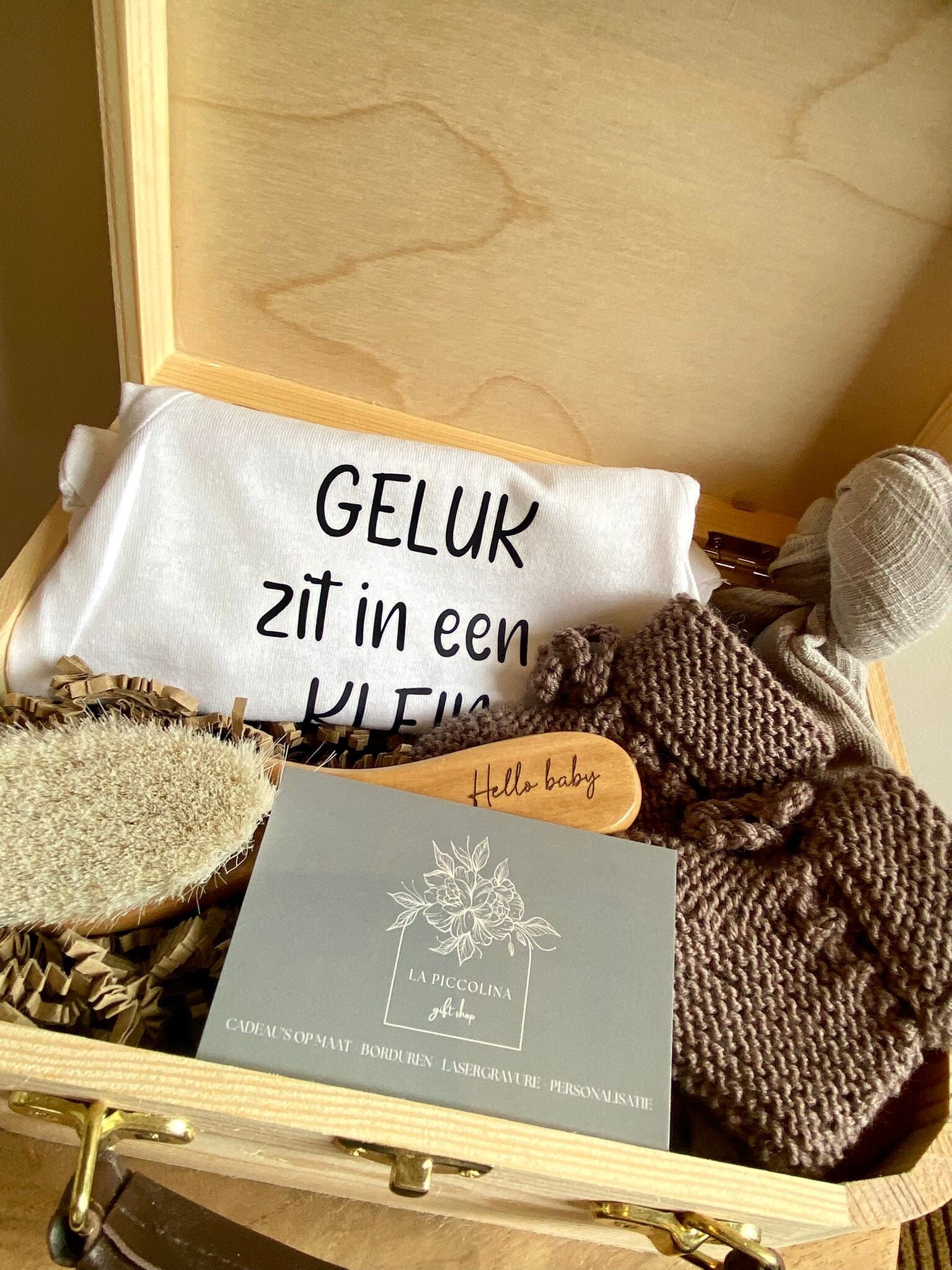 Geboortecadeau - "Koffertje vol liefde" (SET MET KAM)