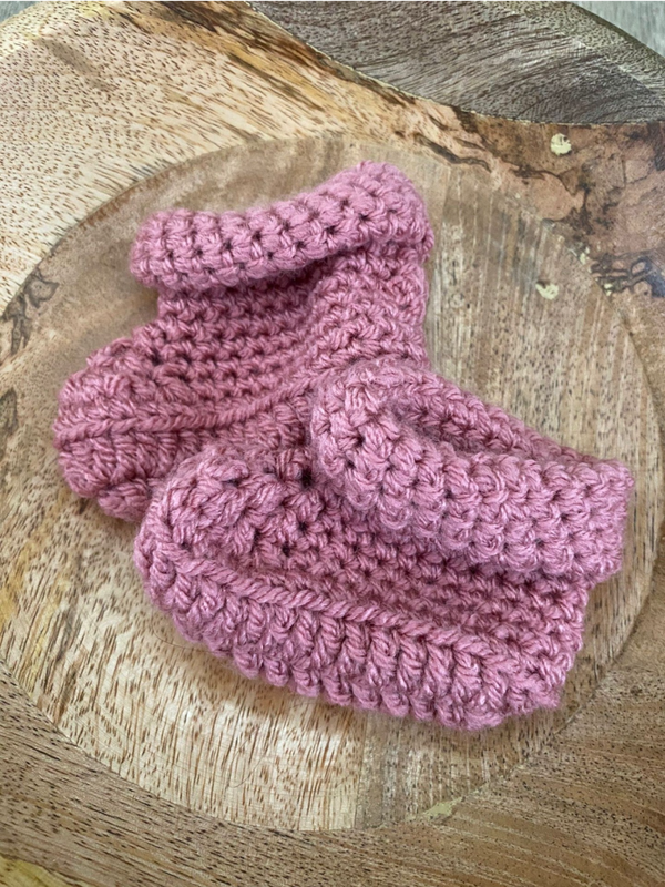 Gehaakt schoentje - Roze