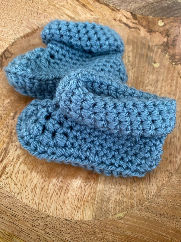 Gehaakt schoentje - Blauw