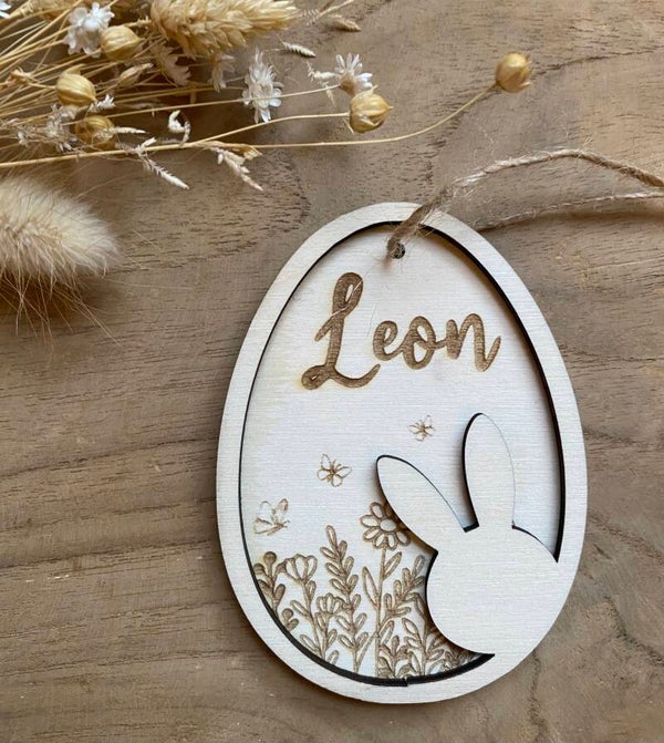 Paashanger met naam - dubbel