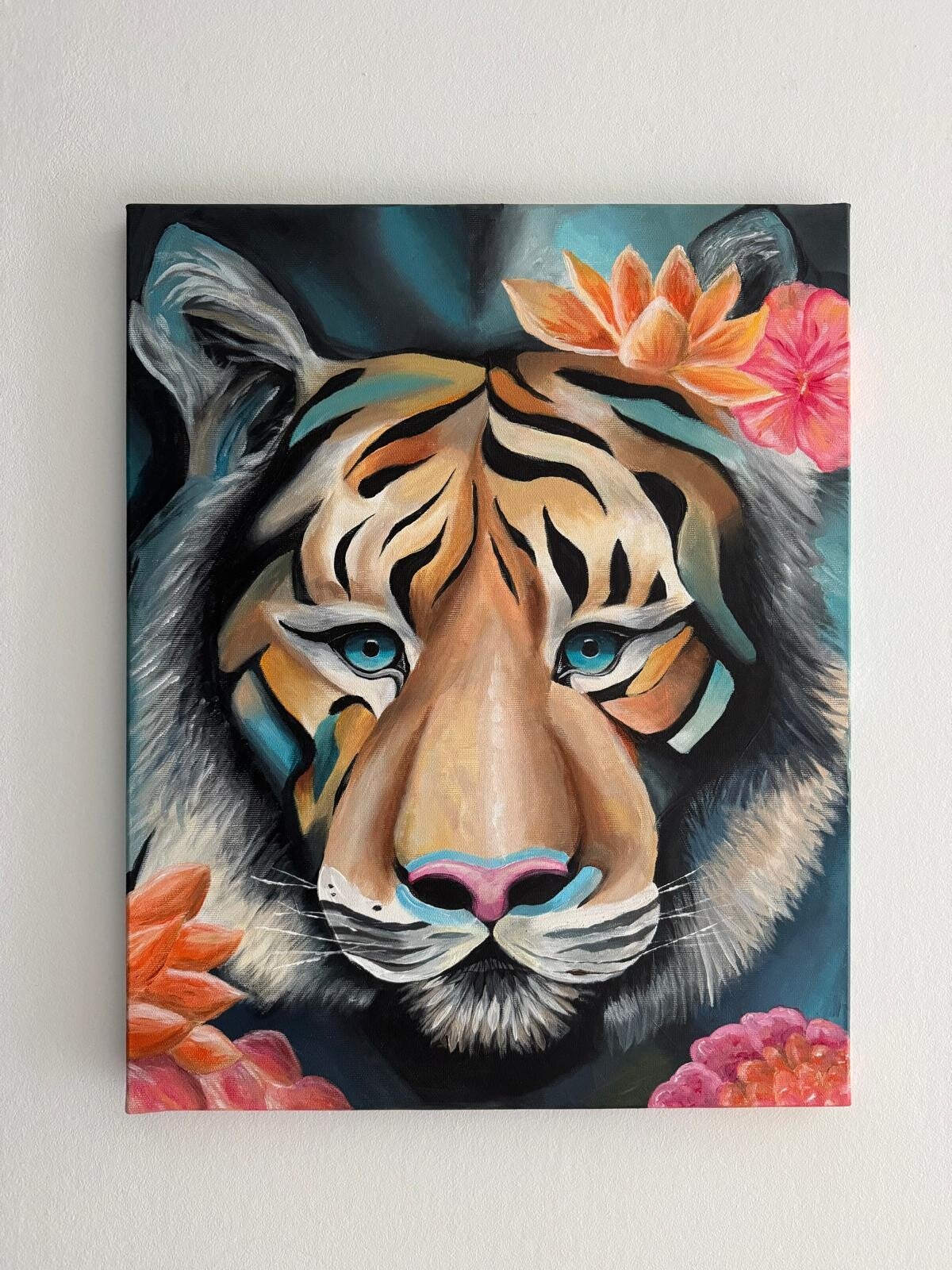 Schilderij tijger 50x40