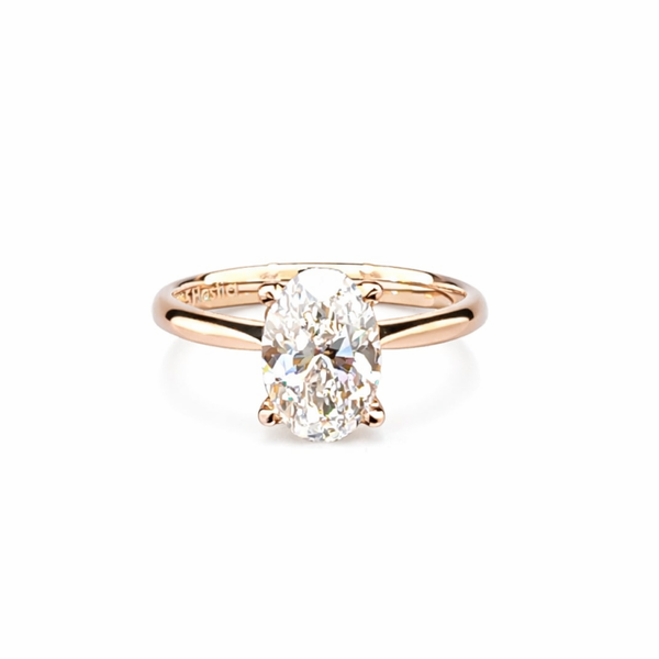 14K Yellow Gold Ring with Oval Cut Diamond – 2.00 ct | D Color | VS1 | 3.67 grams