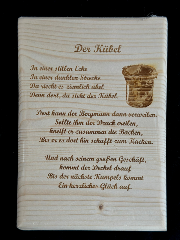 Gedicht "Der Kübel" groß