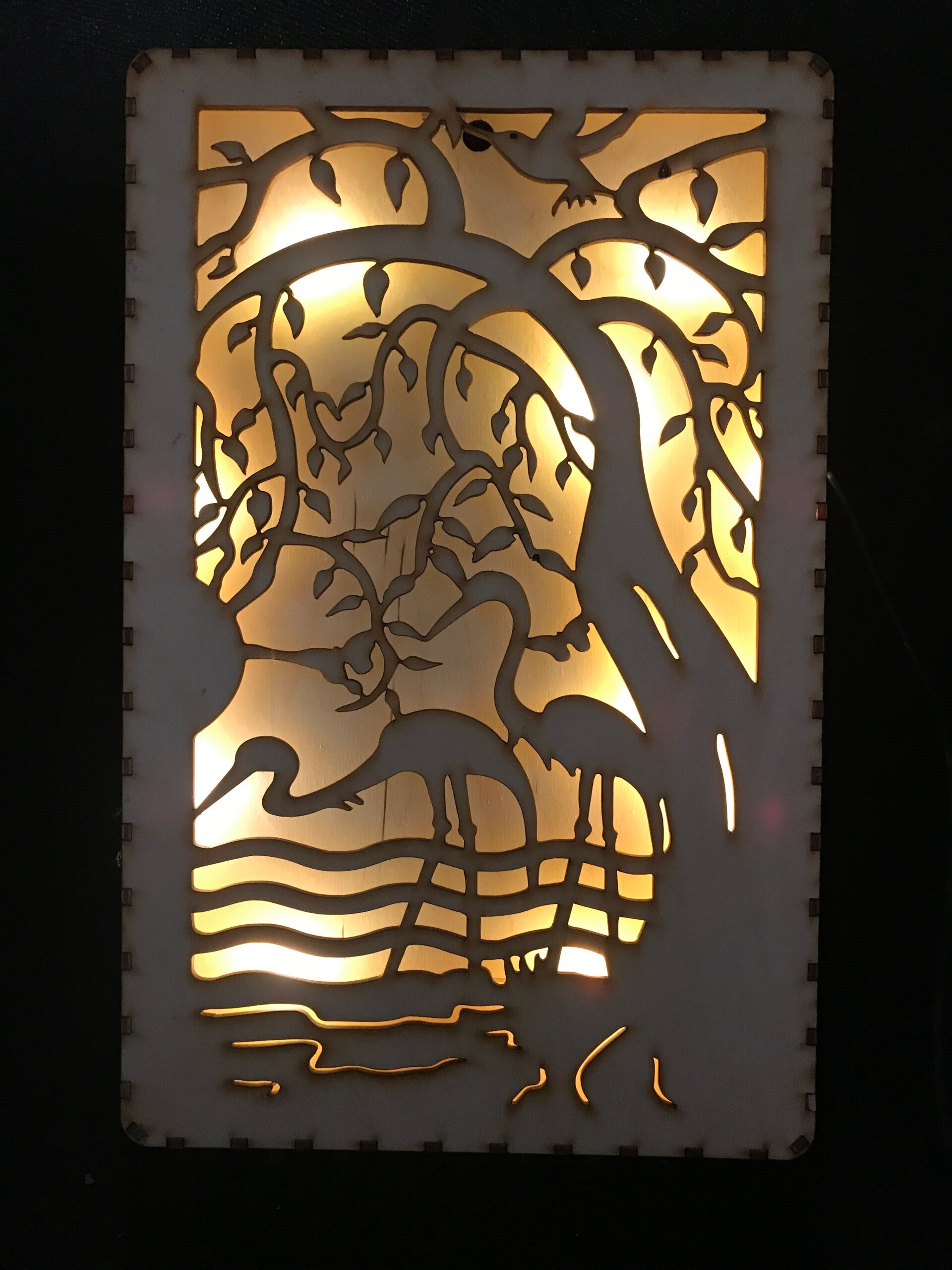 Wandbild Reier am See