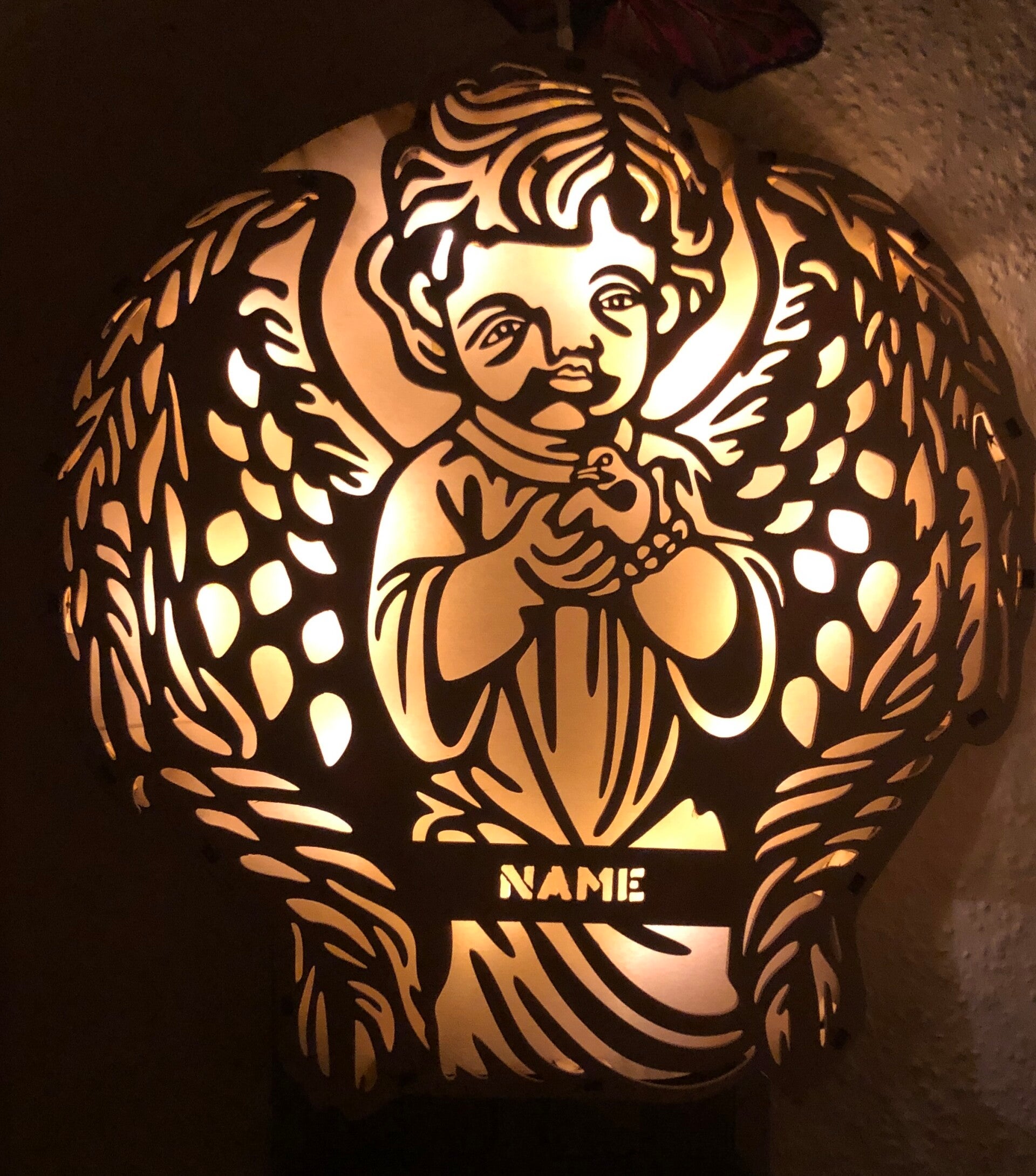 Glücksengel mit persönlichen Namen