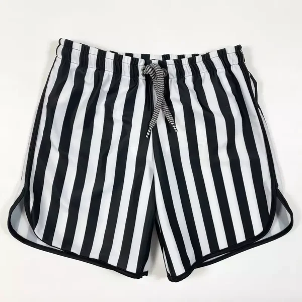 PopupStore swim short long 116/122 black/off white