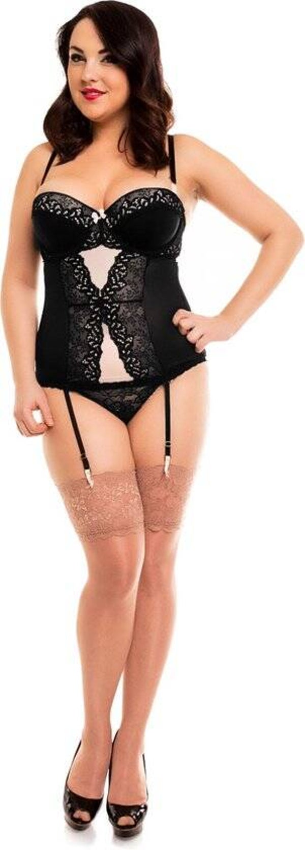 Glamory luxury 20 den jarretel kousen maat 56/58 (3XL)