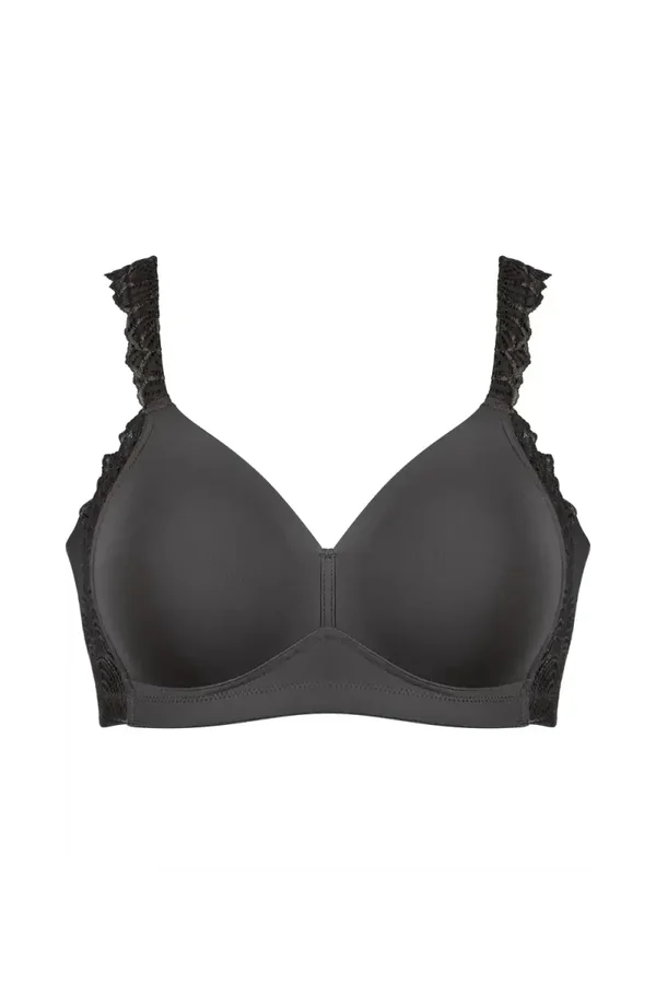 Naturana t-shirt BH sidesmoother maat 75B zwart