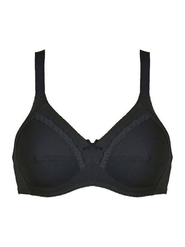 Naturana 100% katoenen soft BH maat 85E zwart