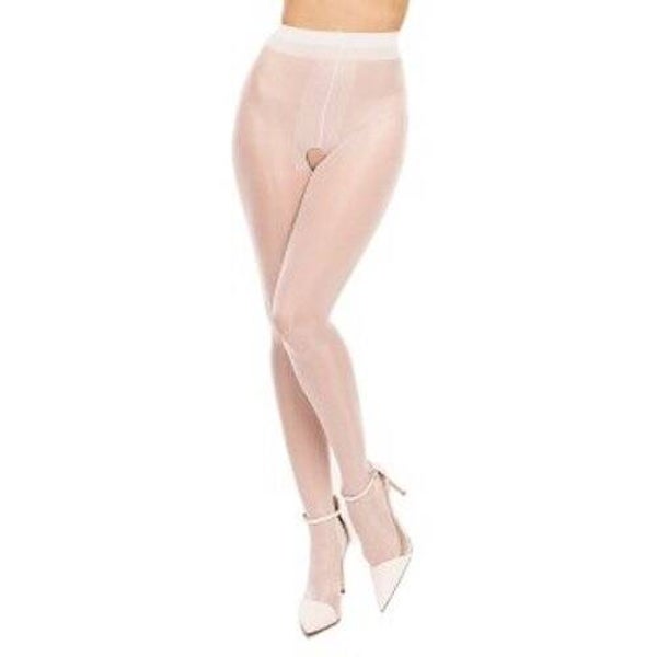 Glamory ouvert 20 den panty met open kruisje maat M (40/42) wit