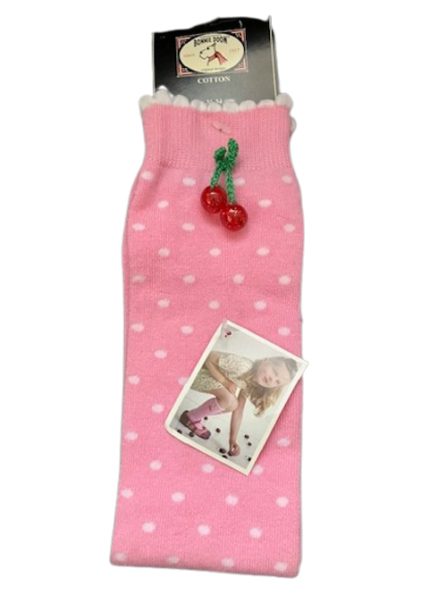 Bonnie Doon cherry dots kniekousen maat 31/34