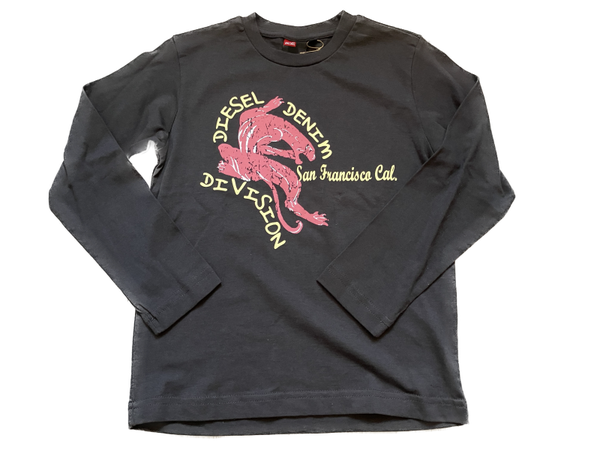 Diesel longsleeve maat 8/128 donkere leverkleur 2e kans