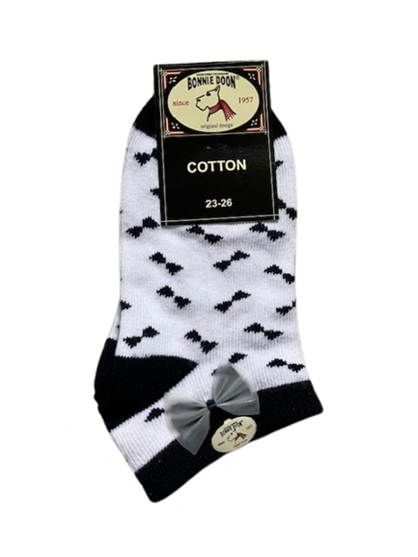 Bonnie Doon short sock met strikjes  maat 23/26 navy