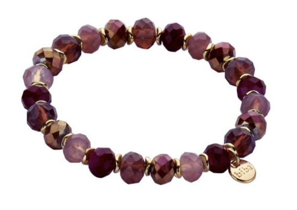 Armbandje 18 cm paars