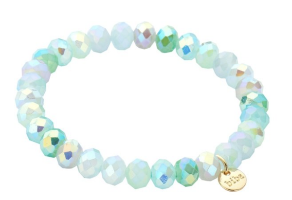 Armbandje 18 cm blauw/aqua
