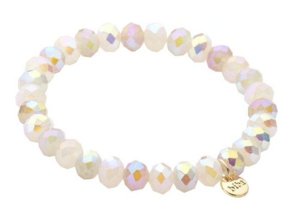 Armbandje 18 cm beige