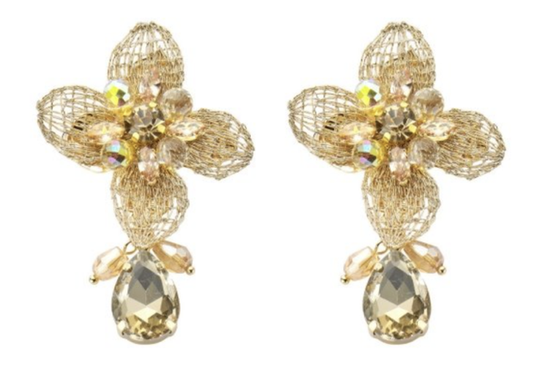 Biba oorbellen goud/beige