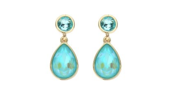 Biba oorhangers azuur blauw