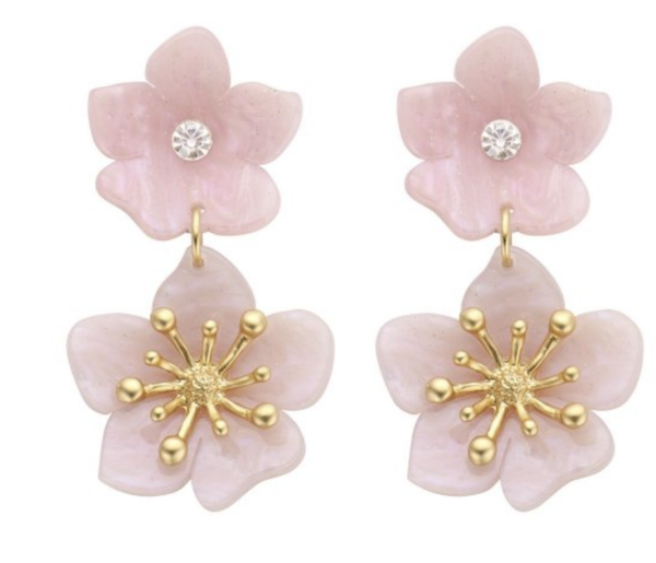 Biba oorhangers licht roze