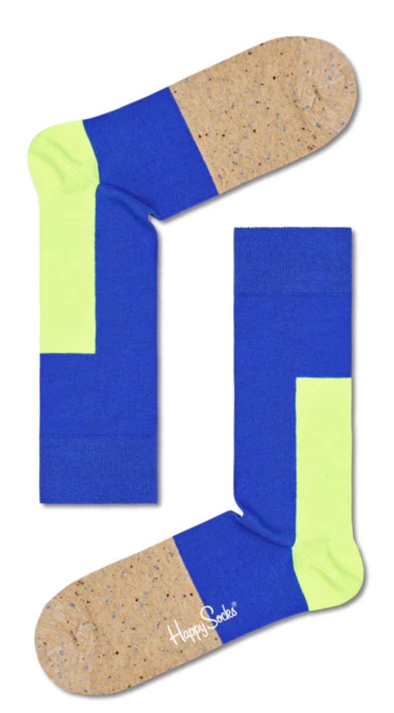 Happy Socks blocked Blue maat 36/40