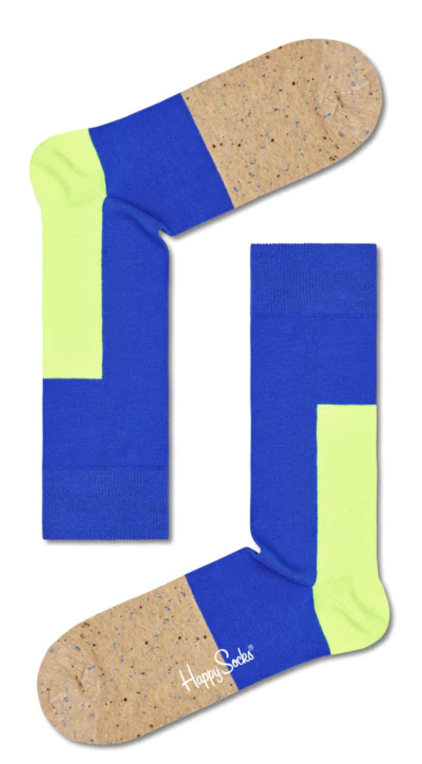 Happy Socks blocked Blue maat 36/40
