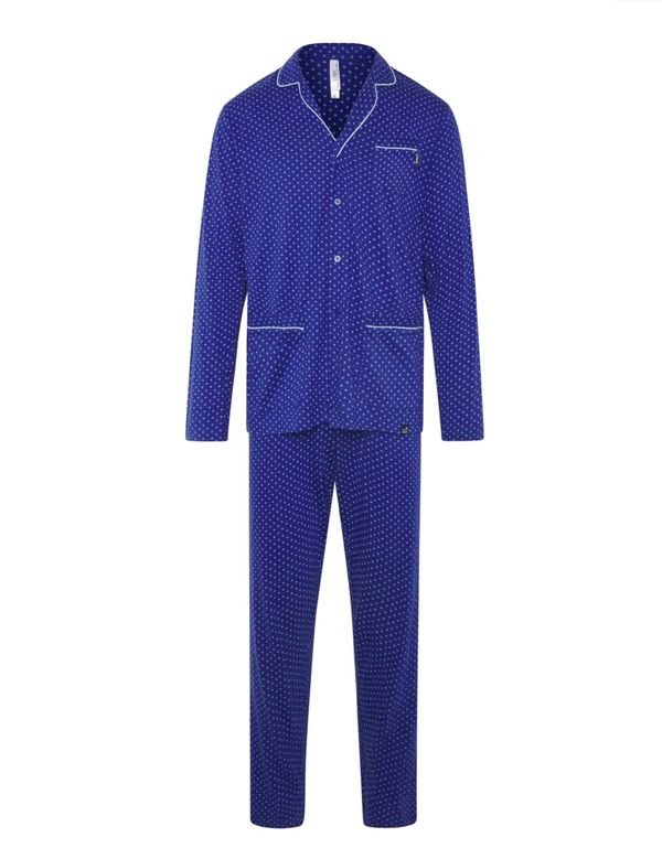 Lohe 2 delige heren pyjama maat S blauw