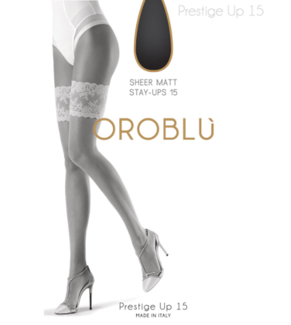 Oroblu sheer matt stay-up kousen 15 den maat S zwart